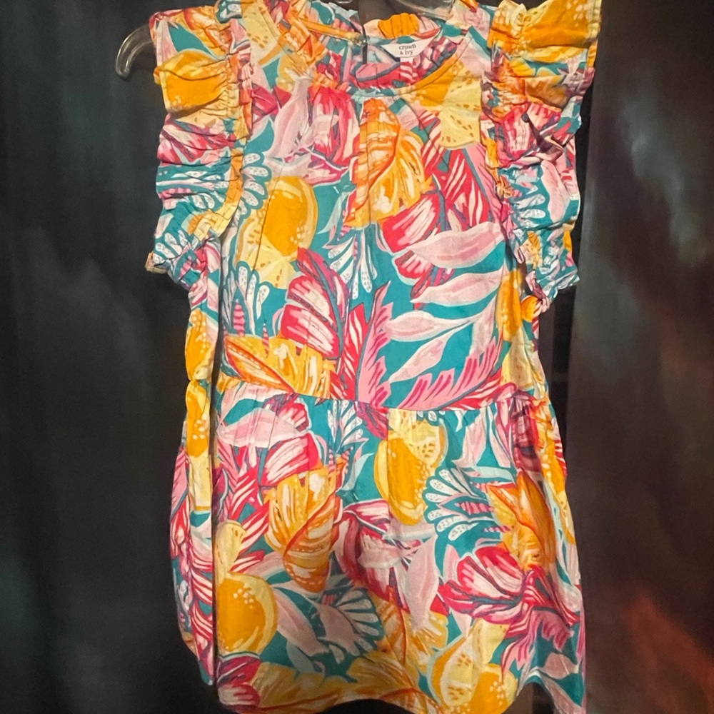 Crown & Ivy Colorful Ruffle Sleeve Top - Picture 4 of 5